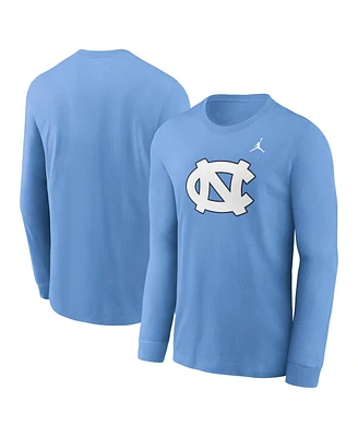 Jordan Men's Light Blue North Carolina Tar Heels Primary Logo Long Sleeve T-Shirt