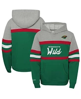 Mitchell & Ness Big Boys and Girls Green Minnesota Wild Head Coach Pullover Hoodie