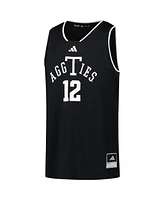 Adidas Big Boys and Girls 12 Black Texas A M Aggies Alternate Replica Swingman Jersey