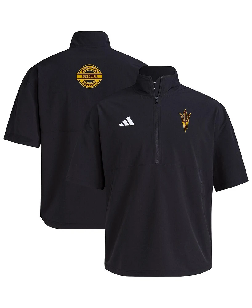 Adidas Men's Black Arizona State Sun Devils 2024 Half-Zip Short Sleeve Training Jacket