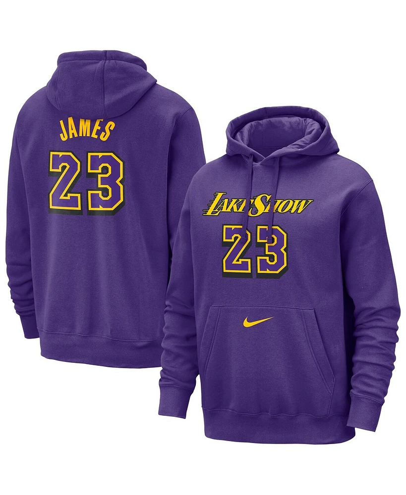 Nike Men's LeBron James Purple Los Angeles Lakers 2024/25 City Edition Name Number Pullover Hoodie