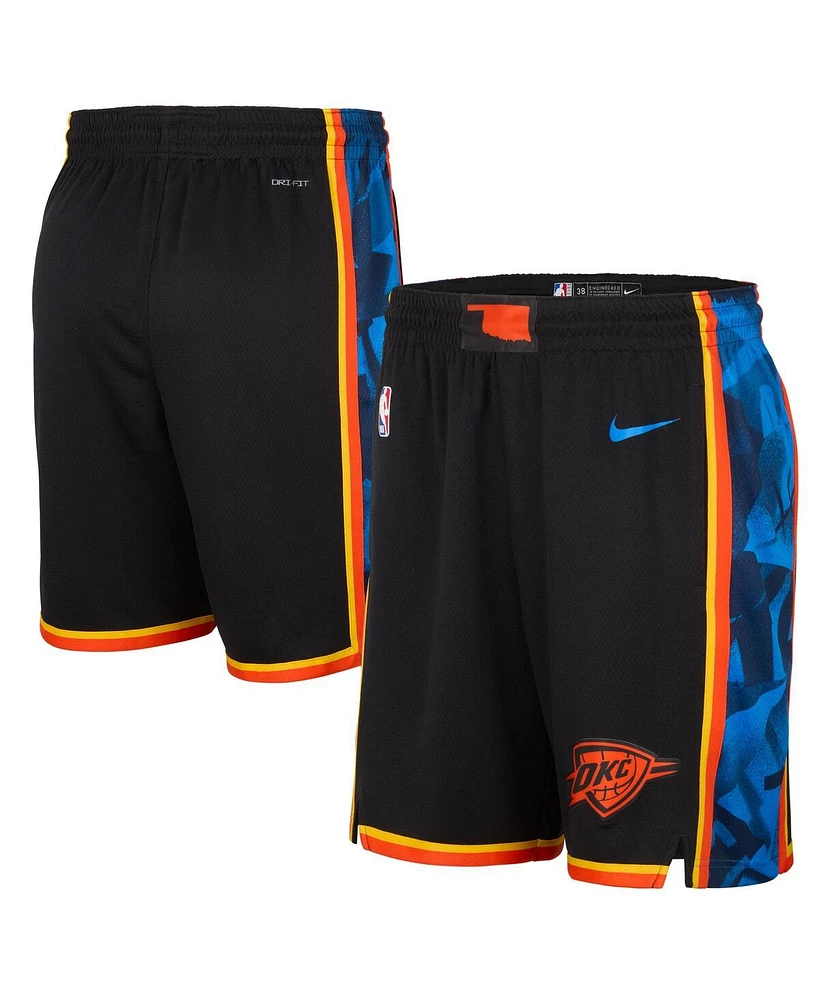 Nike Men's Black Oklahoma City Thunder 2024/25 City Edition Swingman Shorts