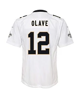 Nike Big Boys and Girls Chris Olave White New Orleans Saints Game Jersey