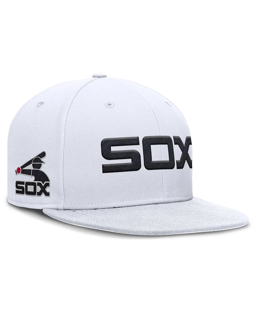 Nike Men's White Chicago Sox Cooperstown True Performance Fitted Hat