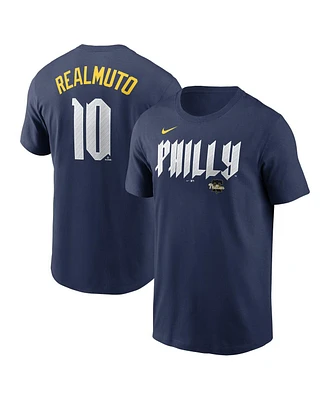 Nike Men's J.t. Realmuto Navy Philadelphia Phillies 2024 City Connect Fuse Player Name Number T-Shirt