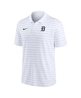 Nike Men's White Detroit Tigers Authentic Collection Victory Striped Performance Polo