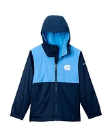 Columbia Big Boys and Girls Navy North Carolina Tar Heels Rainy Fields Lined Hoodie Full-Zip Jacket