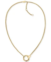 Tommy Hilfiger Circle Pendant Necklace, 16" + 2" extender