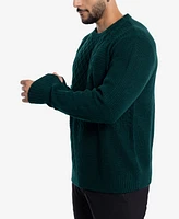 X-Ray Men's Crewneck Mixed Texture Sweater