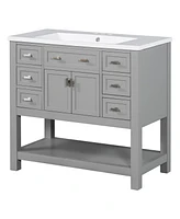 Slickblue Bathroom Vanity with Top Sink for Stylish and Practical Bathroom Storage