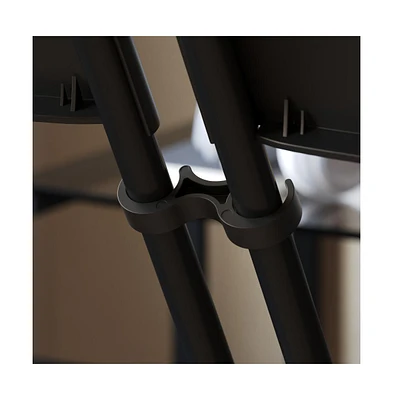 Emma+Oliver Mata Set Of 2 Wide Plastic Ganging Clips For Extra Chairs