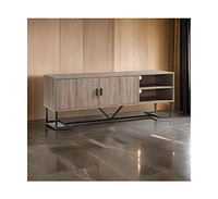 Slickblue Tv Media Entertainment Console for Stylish and Organized Living Room Storage