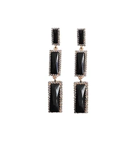 Bar Stone Drop Earrings