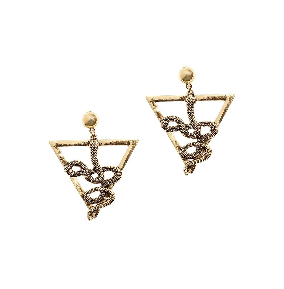 Sohi Geometric Snake Drop Earrings