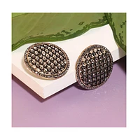 Sohi Maxi Intricate Circular Stud Earrings