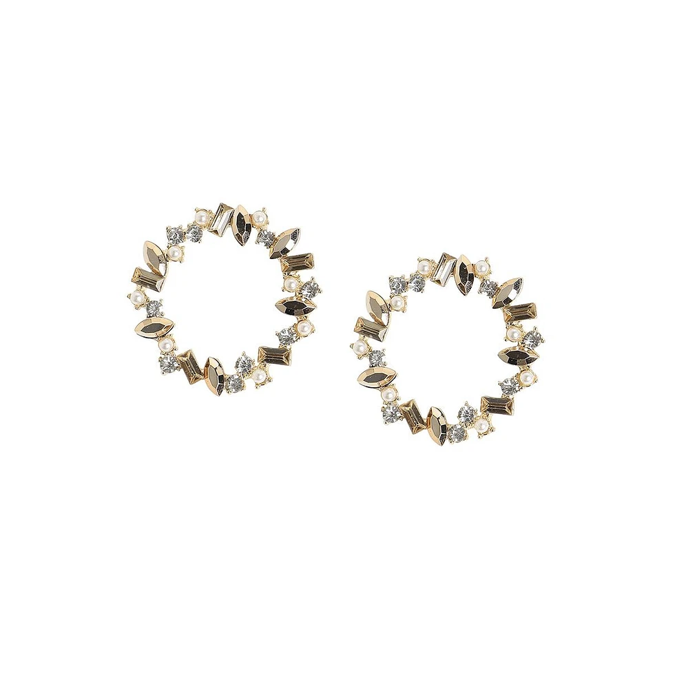 Sohi Crystal Hoop Earrings