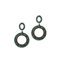 Sohi Circular Crystal Drop Earrings