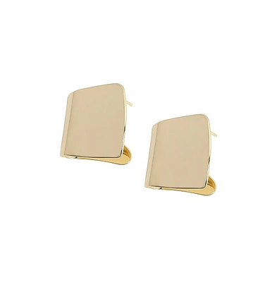 Folded Square Stud Earrings