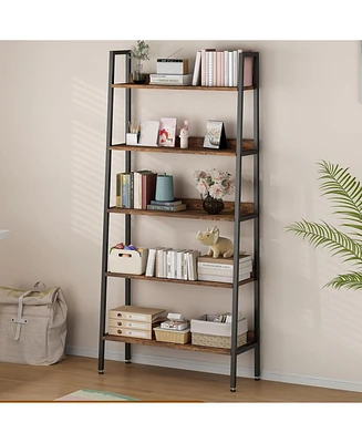 gaomon 70" Tall Book Shelf, 5 Tier Bookcase, Narrow Book Case Book Storage Organizer