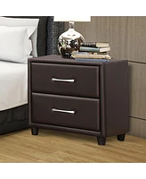 Slickblue 2-Drawer Nightstand for Functional and Stylish Bedroom Storage