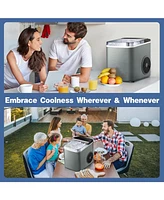 Jinjunye Ice Maker Countertop 28Lbs/Day, 15H Timer, 9 Ice Cubes in 6 Mins