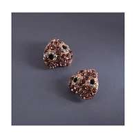 Sohi Crystal Heart Stud Earrings