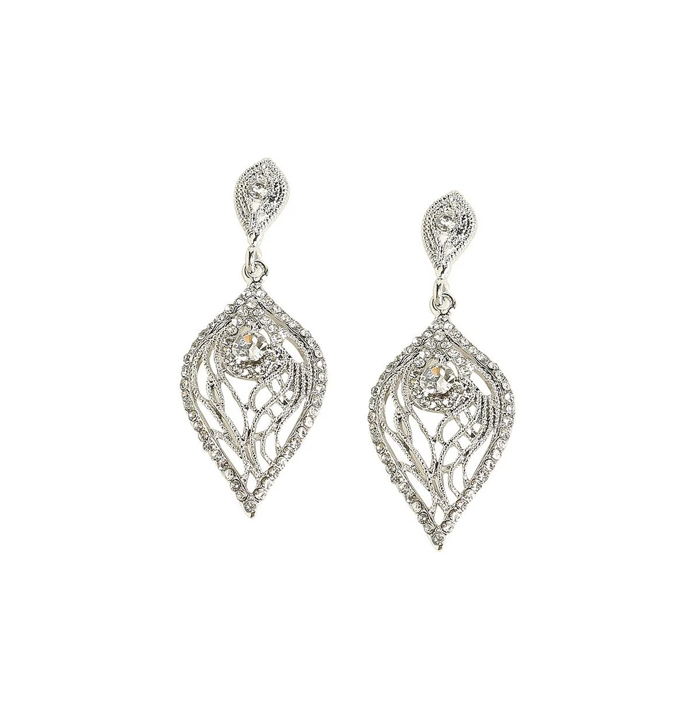 Sohi Intricate Leaf Drop Earrings