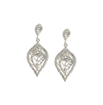 Sohi Intricate Leaf Drop Earrings