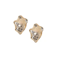 Sohi Metallic Wave Stud Earrings