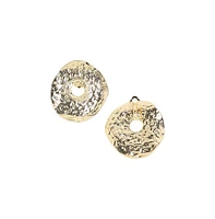 Dented Halo Stud Earrings