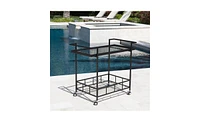 Slickblue Stylish Bar Cart for Portable and Functional Entertaining Storage