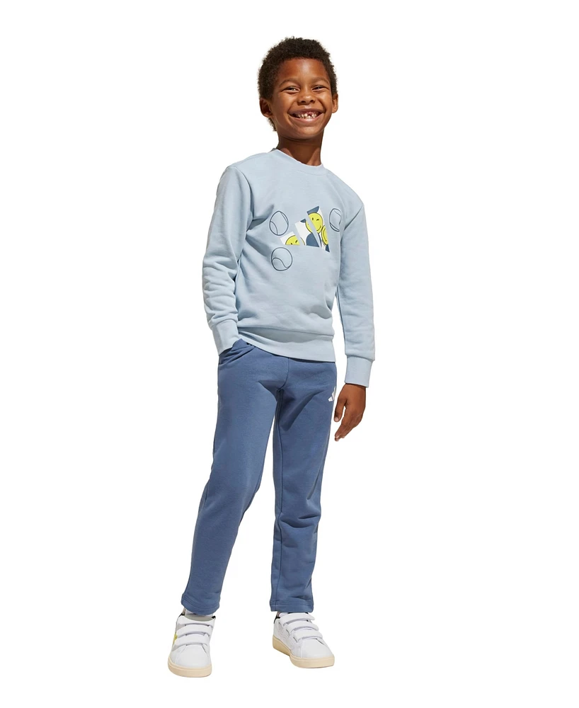 adidas Juniors Smiley World Sweater and Joggers, 2-Piece Set