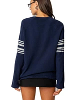 Edikted Women's Contrast Stripe Oversized Knit Top