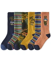Polo Ralph Lauren Men's 6-Pk. Rl Surf Club Bear Crew Socks