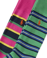 Polo Ralph Lauren Men's 2-Pk. Bright Repp Stripe Slack Socks