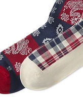 Polo Ralph Lauren Men's 2-Pk. Plaid & Bandana Slack Socks