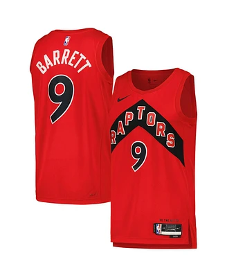 Nike Men's and Women's Rj Barrett Red Toronto Raptors Swingman Player Jersey - Icon Edition