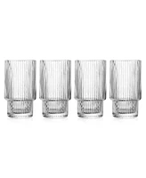 Godinger Sullivan Street Fluted Highball Glasses, Set of 4