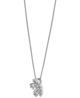 Diamond Flower 18" Pendant Necklace (1/4 ct. t.w.) in 10k White Gold