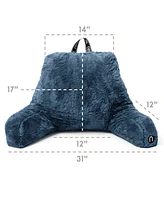 Nestl Faux Fur Supportive Backrest Reading Pillow for Adults & Kids - Dusty Purple