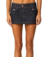 Edikted Women's Rae Denim Mini Skort