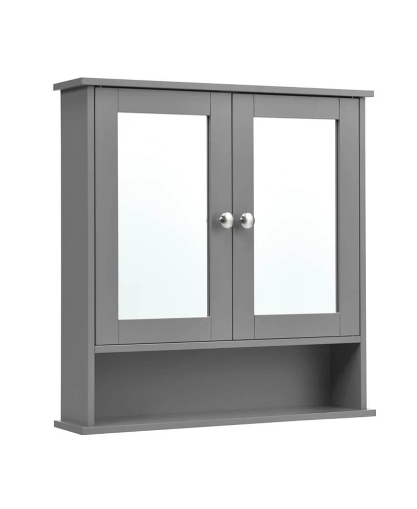 Slickblue Bathroom Cabinet with Mirror for Stylish Storage and Space-Saving Organization