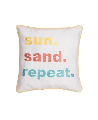 C&F Home 16" x 16" Sun, Sand, Repeat Embroidered Throw Pillow