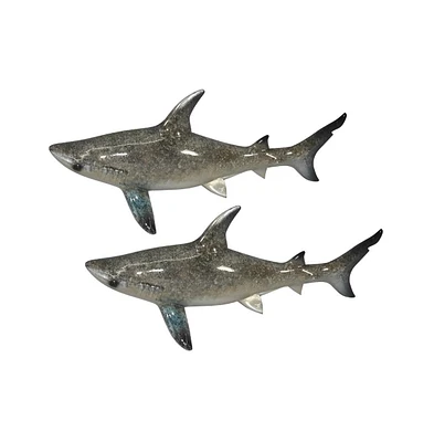 Fc Design "2-pc Set" 8.25"W Shark Figurine Statue Ornament Home Room Office Decor and Perfect Ideas for Housewarming, Holidays and Birthdays