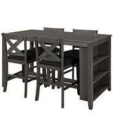 Slickblue 5-Piece Counter Height Table Set for Stylish and Functional Dining Spaces