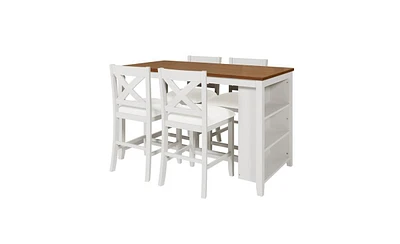 Slickblue 5-Piece Counter Height Table Set for Stylish and Functional Dining Spaces