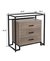 gaomon 3 Dresser Chest with Wide Storage Space