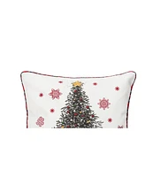 C&F Home Festive Dogs Around Tree 18" x 18" Embellished Throw Pillow