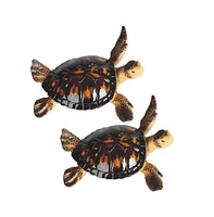 Fc Design "2-pc Set" 6.5"W Brown Sea Turtle Figurine Statue Ornament Home Room Office Decor and Perfect Ideas for Housewarming, Holidays and Birthdays