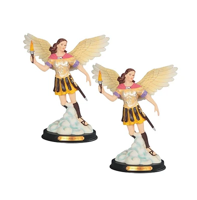 Fc Design "2-pc Set" 10"H Archangel Uriel Statue Angel of Wisdom Holy Figurine Statue Ornament Home Room Office Decor and Perfect Ideas for Housewarmi